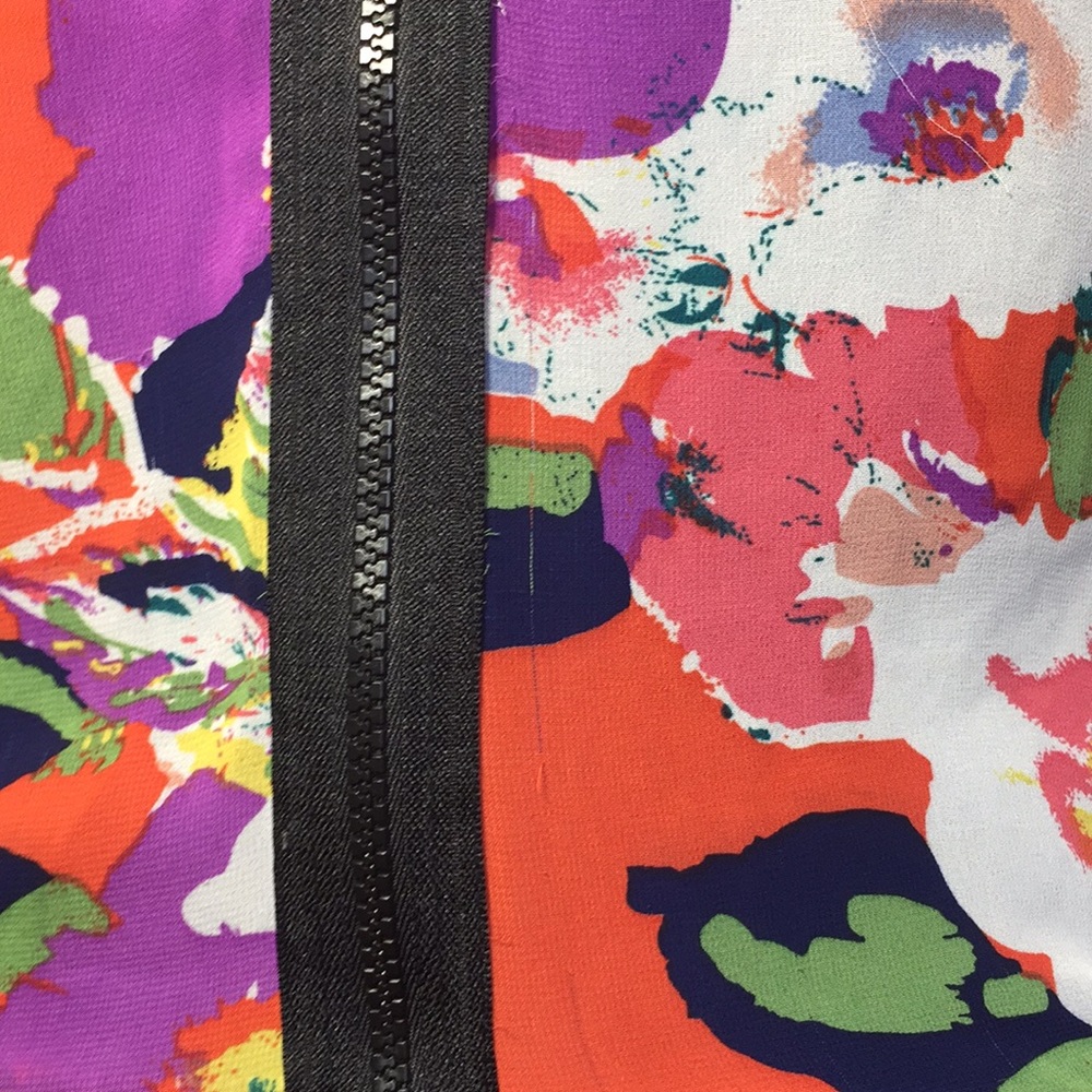 Floral sheer bomber  jacket Size Large XL - Picture 7 of 8
